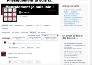 Activité des amis bipolaires