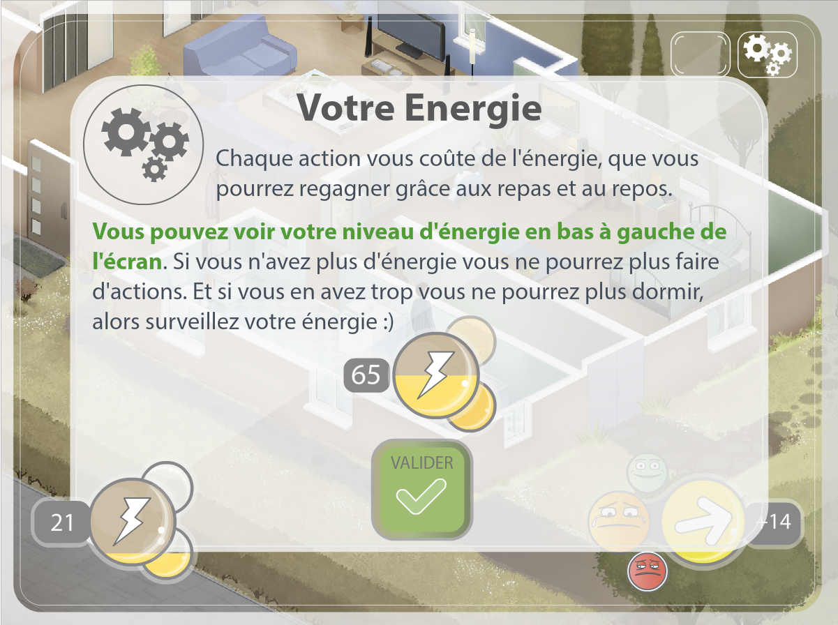 Les boutons du jeu bipolife Comprendre les options du jeu