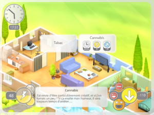 Consommation de cannabis dans le jeu