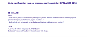 Programme bipolaire 2017 Bayonne