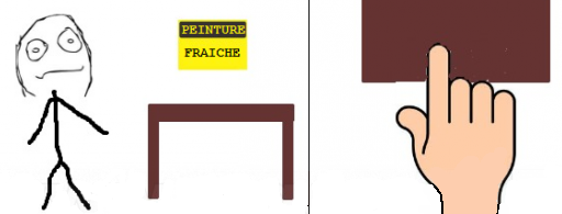 panneau peinture fraiche